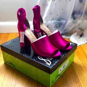 Anthropologie- SAM EDELMAN Odele, hot pink satan heels